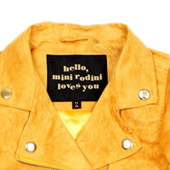 Mini Rodini Biker Jacket Yellow - Picture 3 of 5